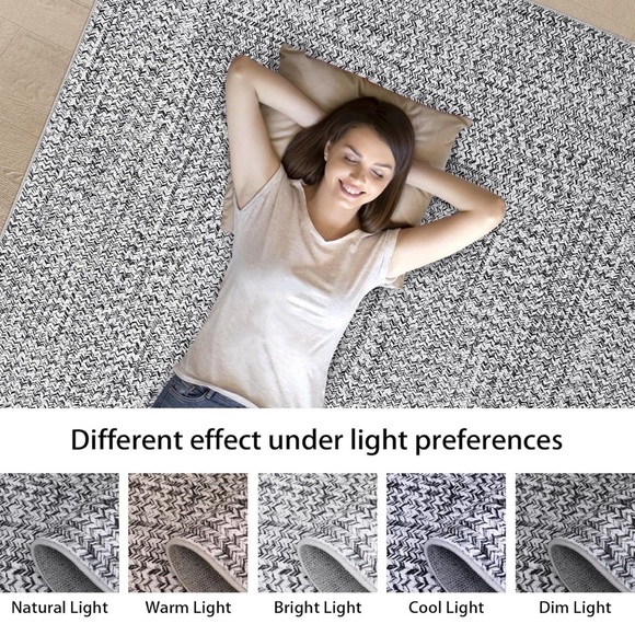 Gray and White Patterned Runner Rug - Picture 5 of 7